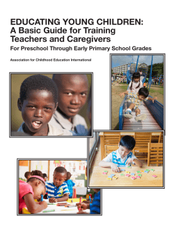 A Basic Guide for Training Teachers and Caregivers
