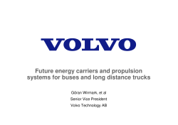 Future energy carriers and propulsion systems for buses and