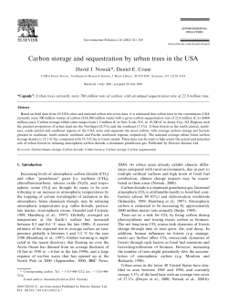 Carbon storage and sequestration by urban
