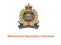 Behavioural Event interviews