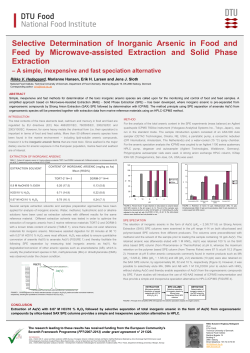 Determination of inorganic arsenic in food and feed by