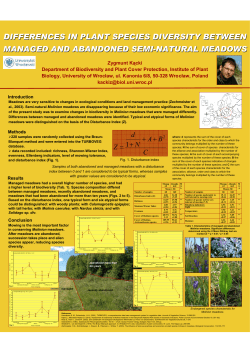 differences in plant species diversity between managed and