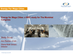 Energy for megacities &raquo; study For the WEC