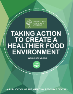 taking action to create a healthier food environment