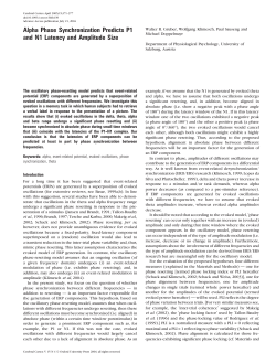 Alpha Phase Synchronization Predicts P1 and