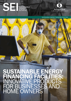 sustainable energy financing facilities