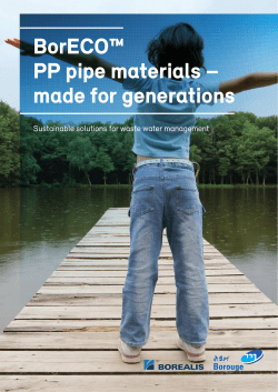BorECO™ PP pipe materials – made for generations