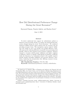 How Did Distributional Preferences Change