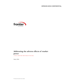 Addressing the adverse effects of market power