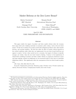 Market Reforms at the Zero Lower Bound
