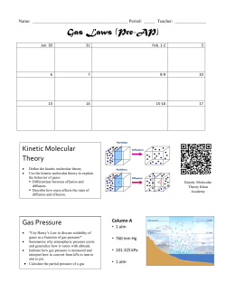 Gas Laws Packet PreAP