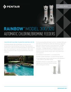 rainbow&trade; model 300/320 automatic chlorine
