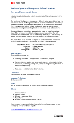 Assistant Spectrum Management Officer Positions
