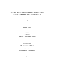 PERIPHYTON RESPONSE TO INCREASED LIGHT AND SALMON