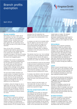 Branch profits exemption