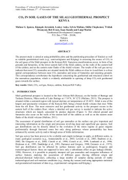 co2 in soil gases of the silali geothermal prospect kenya