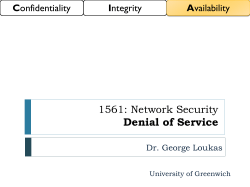 DoS - University of Greenwich