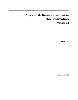 Custom Actions for argparse Documentation