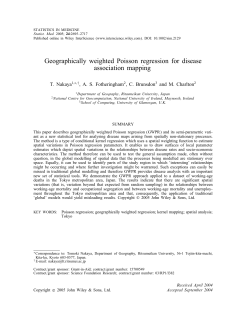 Geographically weighted Poisson regression for disease