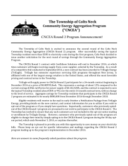 Colts Neck Community Energy aggregation Round 2