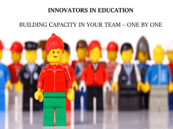 innovators in education building capacity in your team