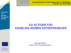 eu regional policy and women entrepreneurship