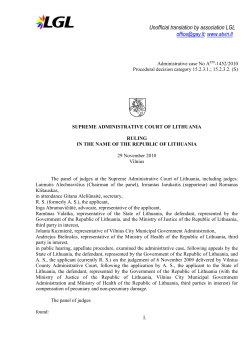 supreme administrative court of lithuania