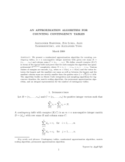 An approximation algorithm for counting contingency tables