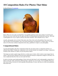 18 Composition Rules For Photos That Shine