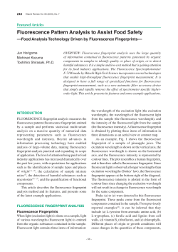 Fluorescence Pattern Analysis to Assist Food Safety