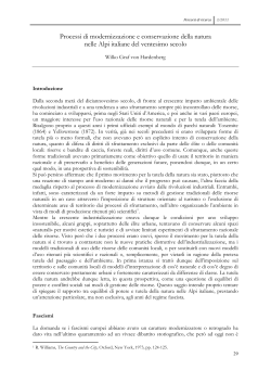 Processi di modernizzazione e conservazione della natura nelle