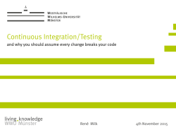 Continuous Integration/Testing - and why you should assume every