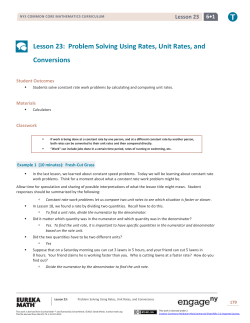 Grade 6 Mathematics Module 1, Topic C, Lesson 23