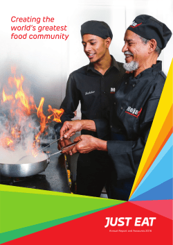 Creating the world`s greatest food community