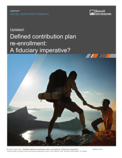Defined contribution plan re-enrollment: A