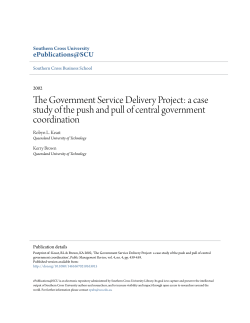 The Government Service Delivery Project: a case study of the push