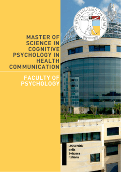 faculty of psychology master of science in cognitive psychology in