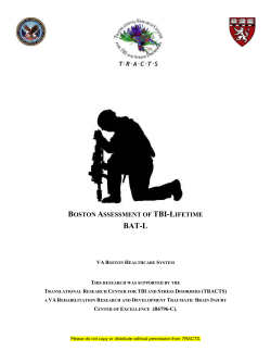 Boston Assessment of TBI-Lifetime BAT-L