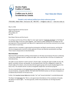 Letter to Mayor Greg Dionne and Council of Prince Albert, Sask.