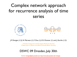 Complex network approach for recurrence analysis of time series