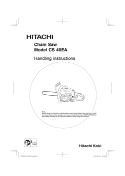 Chain Saw Model CS 40EA Handling instructions