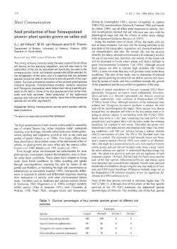 Seed production of four Namaqualand pioneer plant species grown