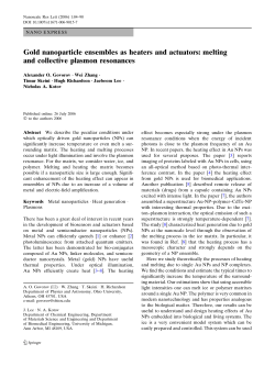 Gold nanoparticle ensembles as heaters and actuators: melting and