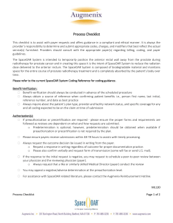 Sample &ndash; Process Checklist