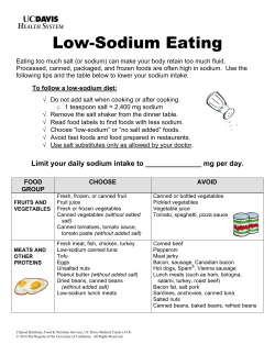 Low-Sodium Eating