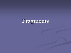 Sentence Fragments