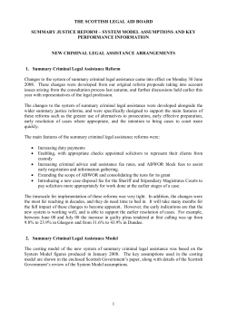 1 the scottish legal aid board summary justice reform
