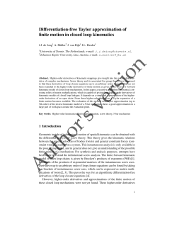 Differentiation-free Taylor approximation of finite motion in closed