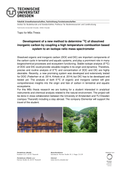 Development of a new method to determine 13C of dissolved