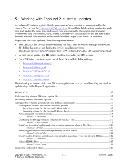 Working with Inbound 214 status update files